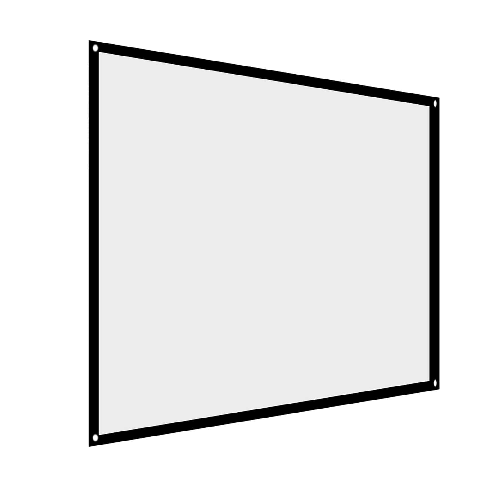 60/72 / 84/100'' Projection Screen 16:9, Portable Folding Projection Screen with Black Porde and Hanging Holes for Home Theater and Simple Outdoor Cinema(A)