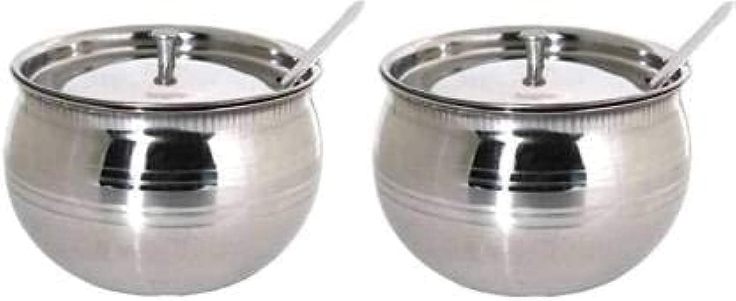 Wofier Stainless Steel Ghee Pot Set of 2- ( 250 ml)