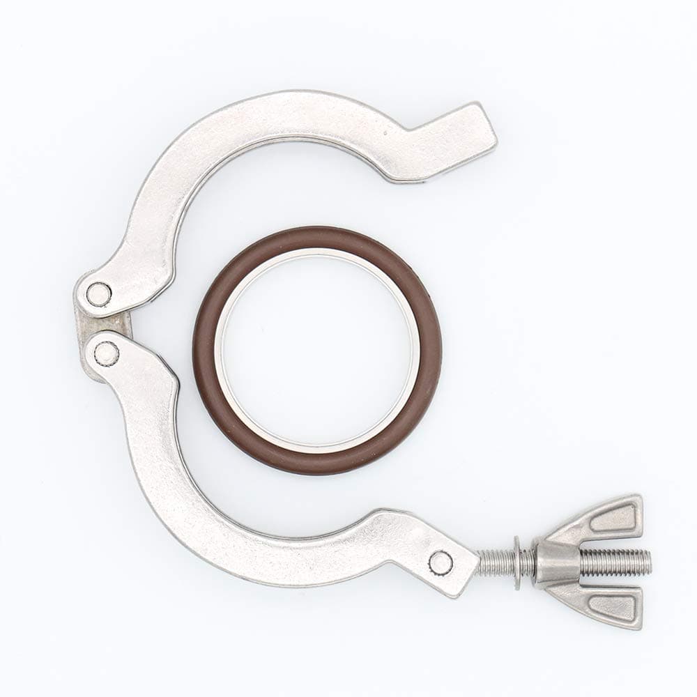 KF-40 NW-40 Wing Nut 304 Stainless Steel Flange Clamp Wing Nut+ FKM O-Ring with Center Ring of SS 304,Vacuum Fittings …