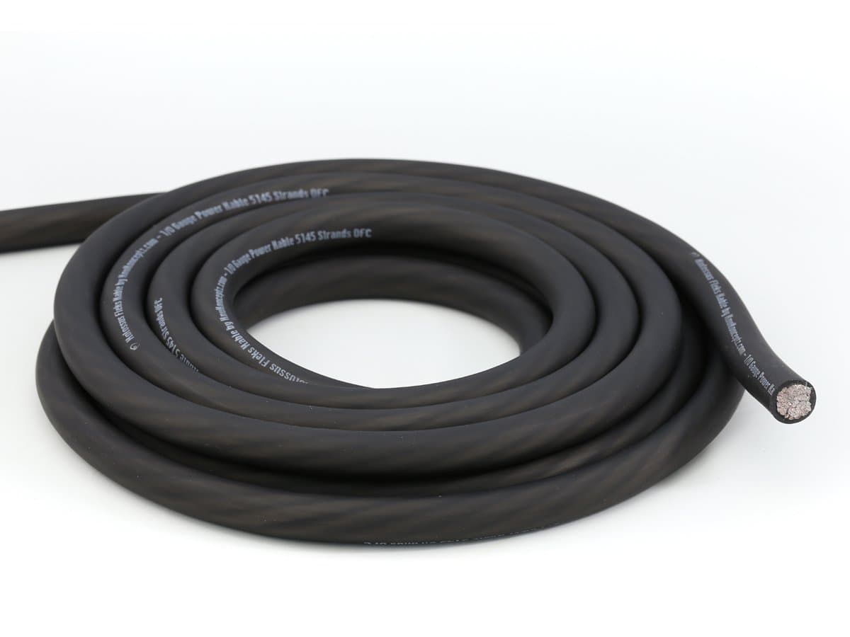 Kolossus Flex Kable 0 Gauge Power Wire Black OFC (Sold in 5 Foot increments)