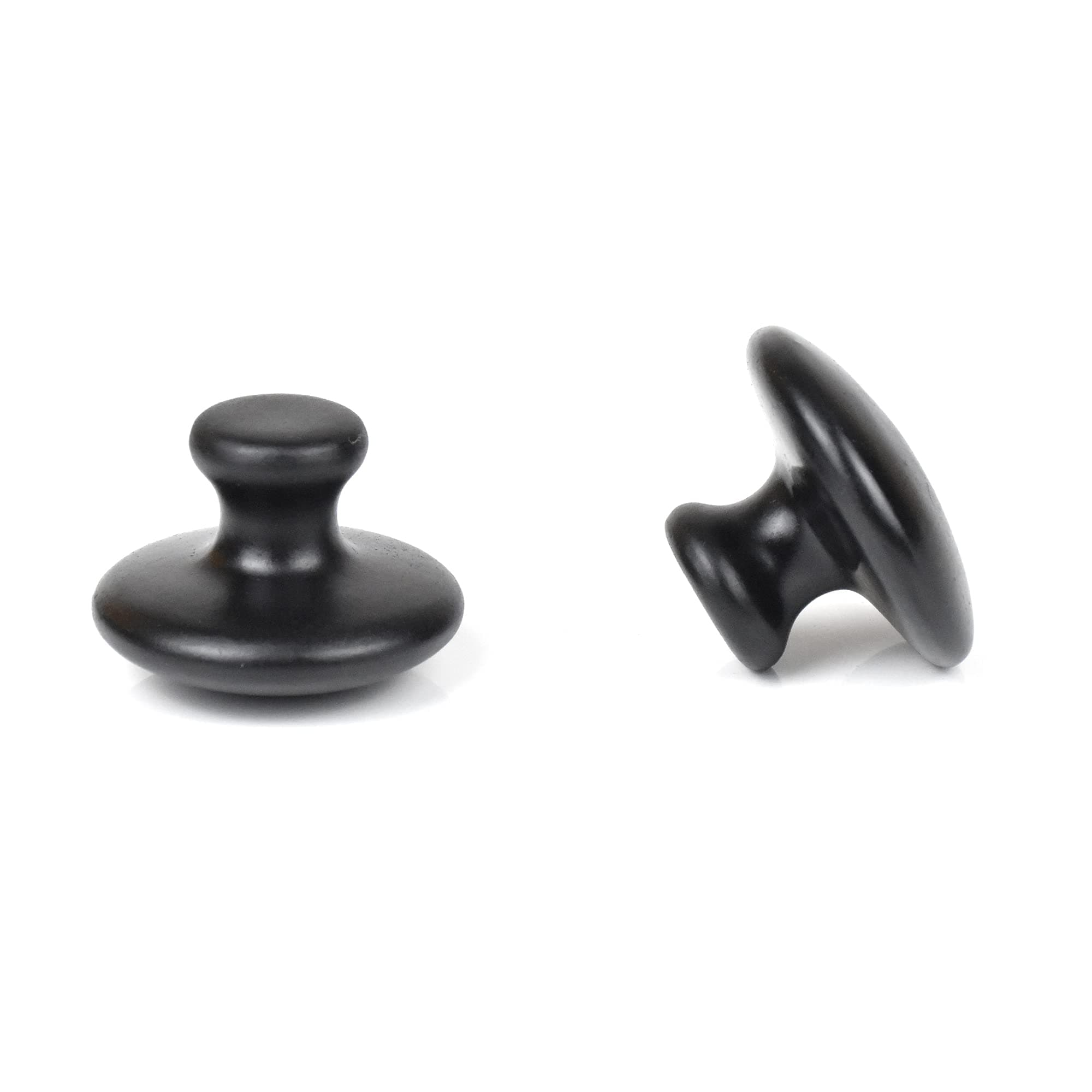 2 Pcs Mushroom Shaped Massage Stones Natural Bian Stone Hot Rock for Spa Massage