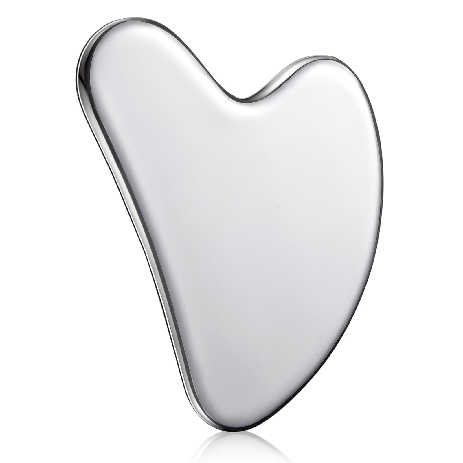 Stainless Steel Gua Sha Tool Facial Gua Sha Tool Tightening Skin Care Tool Massage Beauty Tool Body Eye Neck Massager with Travel Pouch (Heart Model)