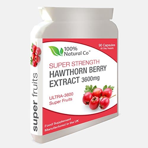 Super Strength Hawthorn Berry Extract Capsules 100% Natural Co - 90 Capsules