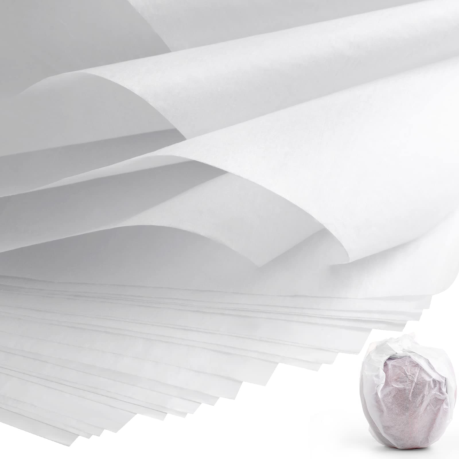 Acid Free Archival Tissue Paper, 100 Sheets, 30 x 20 Inch, White, Breathable, Lightweight, Long Term Storage, Photo Textiles Prints, Documents, Letters, Gifts