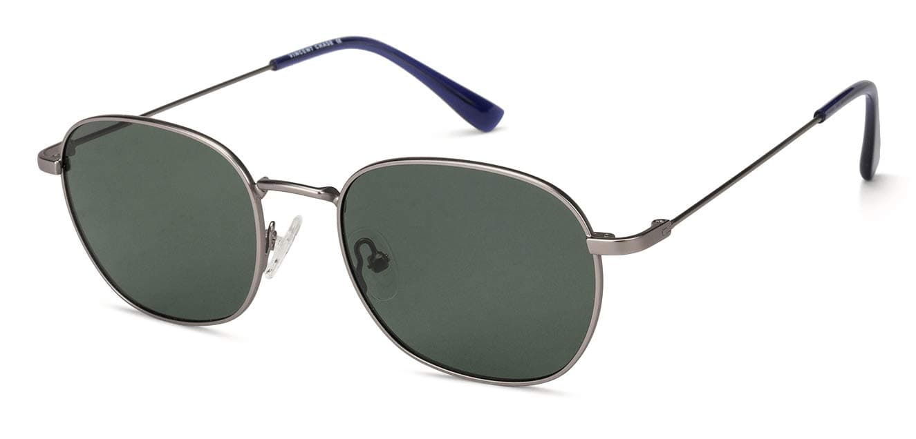 By Lenskart | Full Rim Round Sunglasses | Polarized And 100% Uv Protected | Men's & Women's | Large | VC S13132