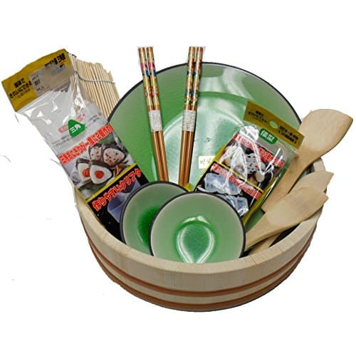 Sushi Making Set Kit with Wooden Oke-12 Pcs