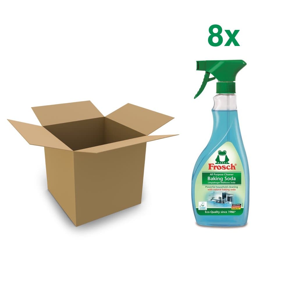 FROSCHNatural Baking Soda Multi-Surface All Purpose Cleaner Spray, 500ml (Case of 8)