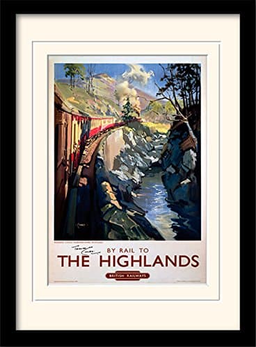 National Railway Museum The Highlands Mounted & Framed 30 x 40cm Print, MDF, Multi-Colour, 42 x 32 x 2.4 cm