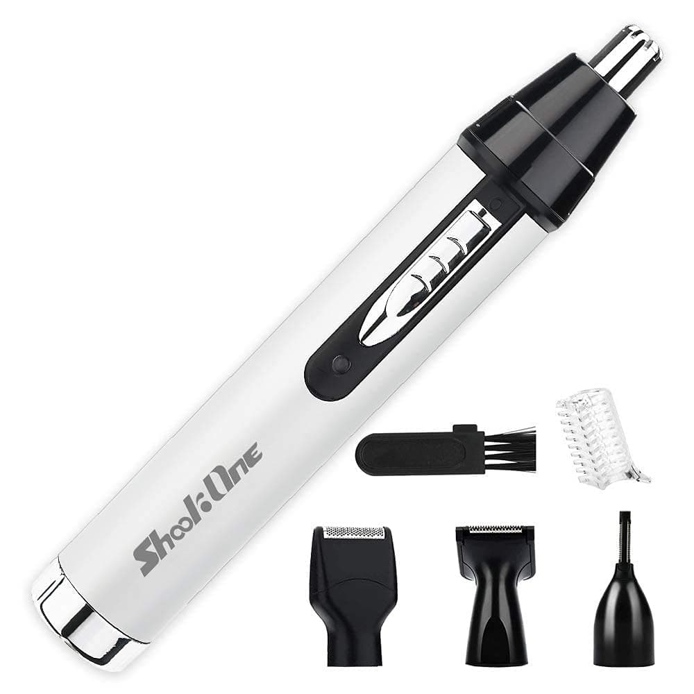 Nose Ear Hair Trimmer for Men Electric Trimmer Eyebrow Sideburns Men 4 in 1 Grooming Kit, USB Rechargeable, Waterproof, Eco-/Travel-/User-Friendly