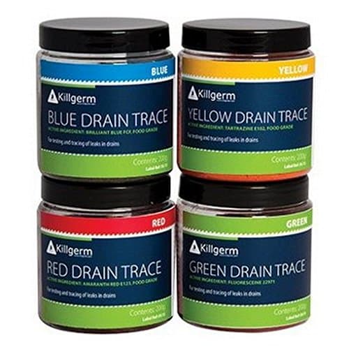 Drain Tracing Dyes - For testing and tracing leaks in drains - Blue