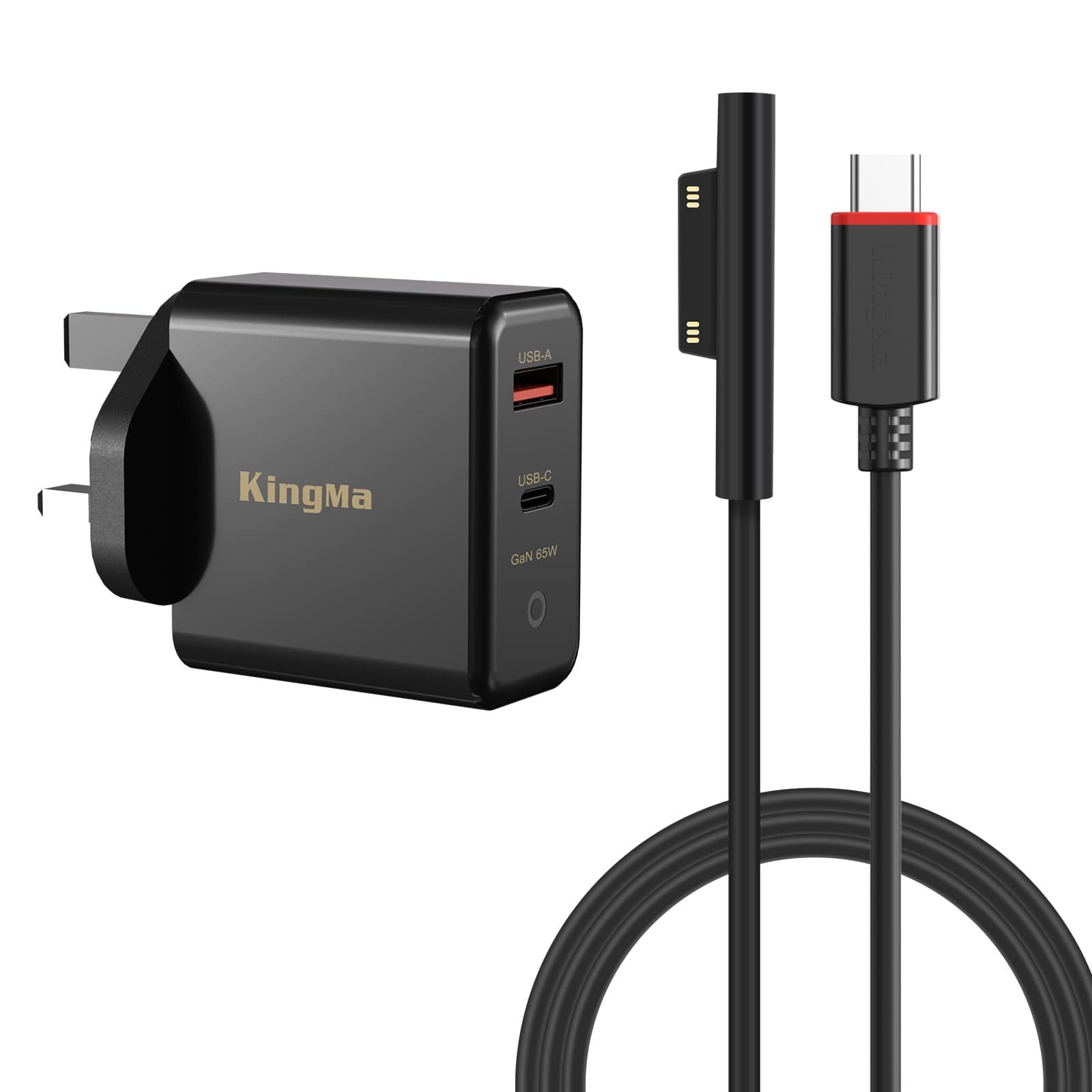 65W Surface Pro Charger for Microsoft Surface Laptop Charger, Surface Pro 11 PD Fast GaN Laptop Wall Charger Compatible with Surface Pro 3/4/5/6/7/8/9/10/X Surface Go/Book/Studio i5