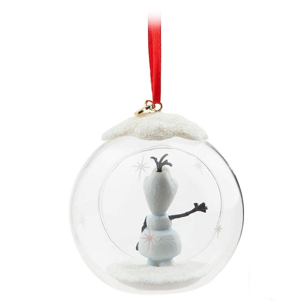 Disney2015 Sketchbook Olaf Glass Globe Ornament Christmas Holiday Tree
