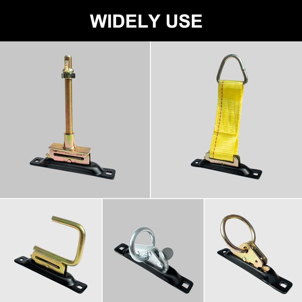 10pcs E-Track Single Slot Tie Downs E-Track Single Strap Tie Down Anchors Used as Tie Down Anchor Point for Trailers,Pickups,Vans,Trucks