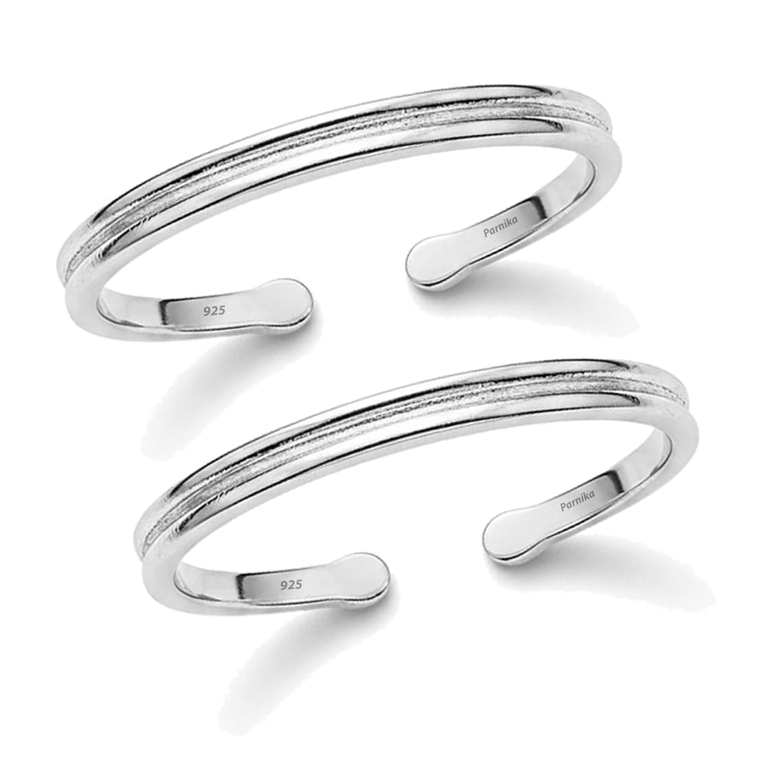 Mj 925 Simple Yet Elegant Silver Toe Rings (Leg Finger Rings) In Pure 92.5 Sterling Silver For Women | With Certificate Of Authenticity | Chandi Bichiya |