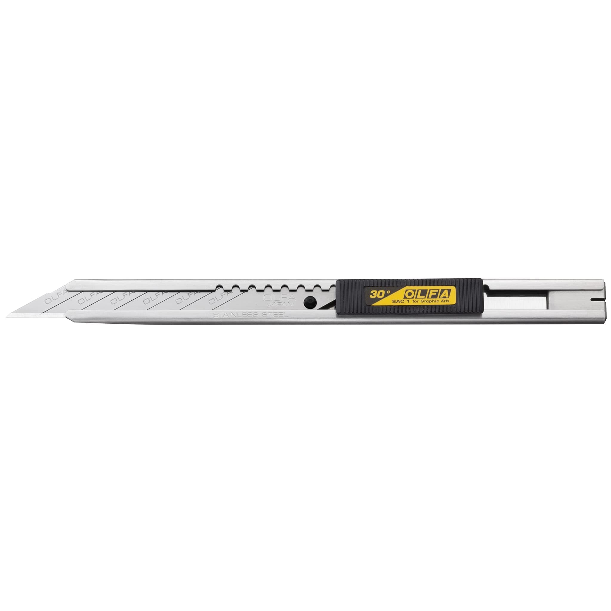 Olfa 9150US SAC-1 Slimline Stainless Steel Graphics Knife, Silver - Packaging May Vary