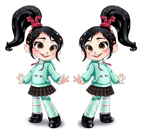 Vanellope von Schweetz - for Light-Colored Materials - 2 Iron On Heat Transfers 4" x 7"