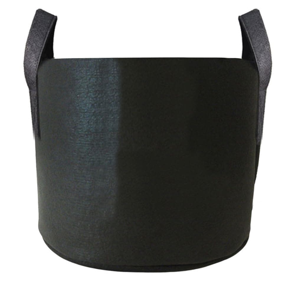 Hydroponics Fabric Pot Breathable Pots Container Grow Bag Plant Litre UK (25L, Black Round)