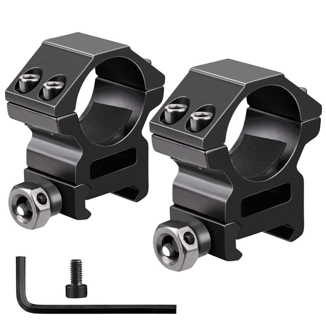 1'' Scope Rings, 2Pcs High Profile or 2Pcs Medium Profile 1 Inch Scope Mount Rings for Picatinny Rail