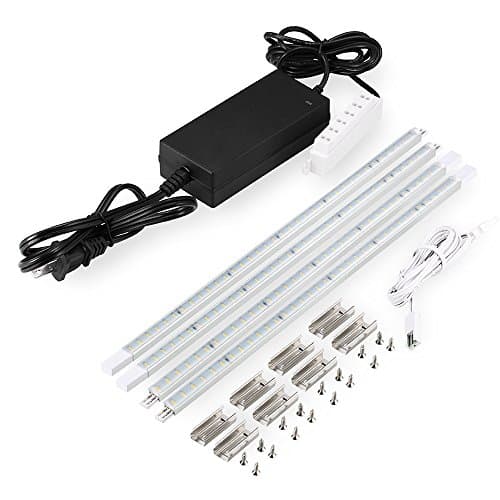 RGBW Under Cabinet Light Set, Color Changing and Battery Powered LED Puck Light W/Remotes (6 Pack) (Natural White)