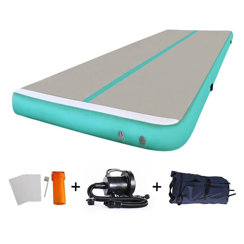 EZ GLAM 16ft/20ft/27ft /30ft Gymnastics Air Floor Inflatable Tumbling Mat with Electric Air Pump for Gymnastics Inflatable Air Mat