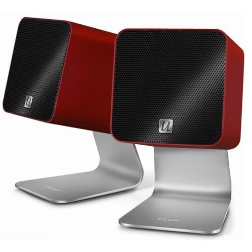 UFi UCube Portable Compact USB Digital Speakers (Red)