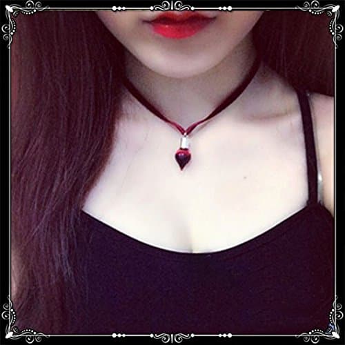 True Blood Vampire Gothic Dark Ghost Plasma Glass Necklace Jewelry Crystal Collar Choker