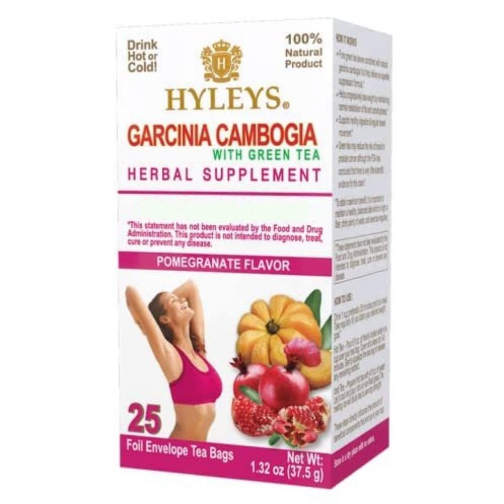 Hyleys Tea, Garcinia Cambogia Green Tea, Pomegranate, 25 Tea Bags, 1.32 oz (37.5 g)