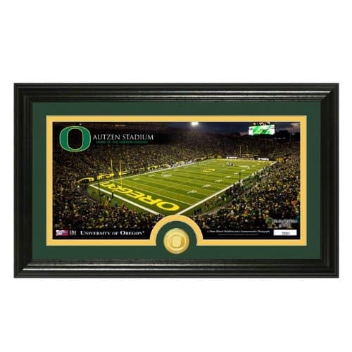 The Highland Mint NCAA Bronze Coin Panorama - University of Oregon Stadium