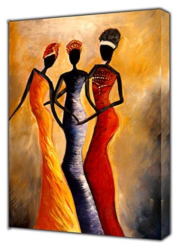 ARTSPRINTS African Queens Abstract Paint Picture Print On Framed Canvas Wall Art Home Decoration 20’’ x 16 inch(50x 40 cm) -18mm Depth