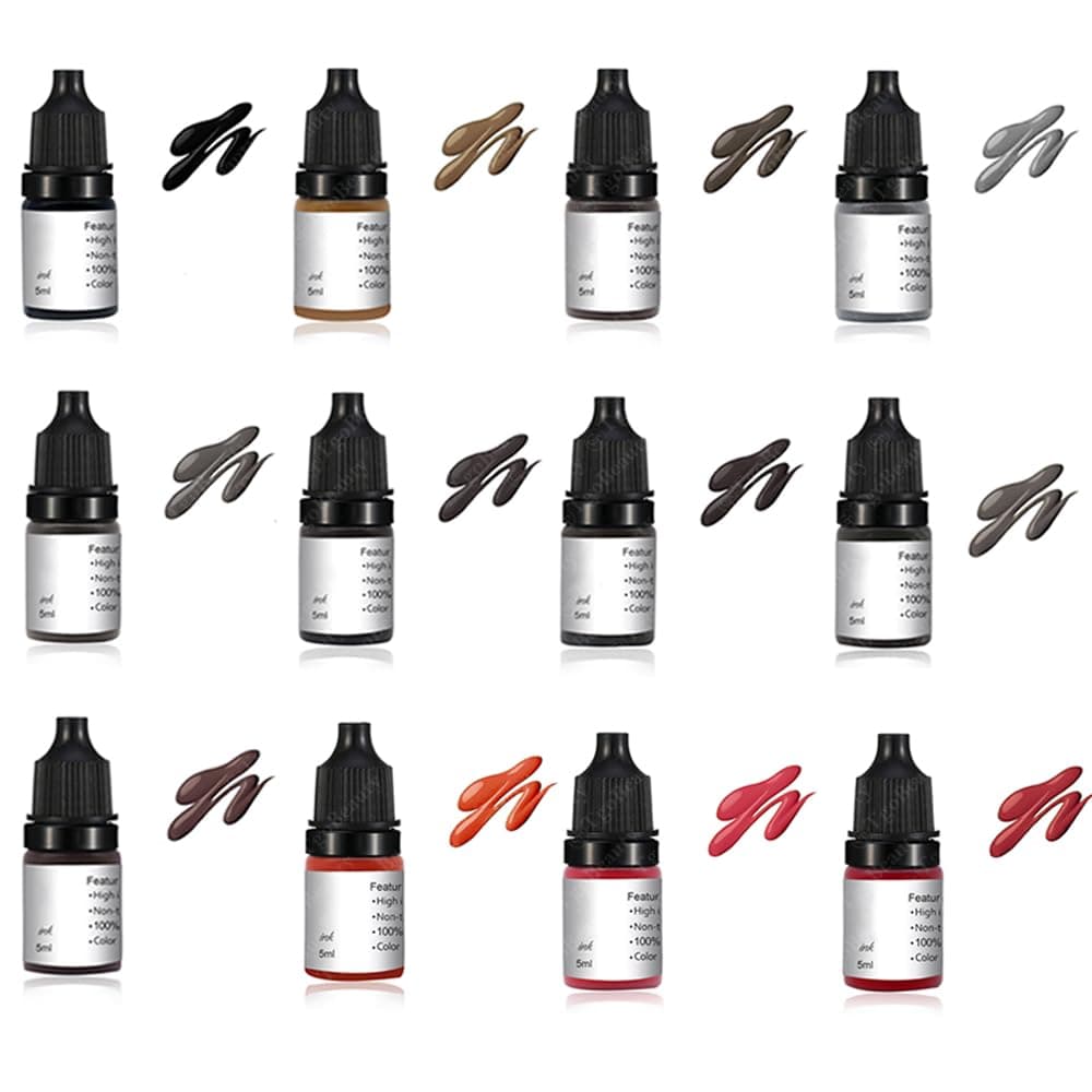 5ml Permanent Makeup Pigment Ink Eyebrow Lip Microblading Tattoo Ink Cosmetic Natural Microblading Color Pigment for Tattoo Machine (Orange)