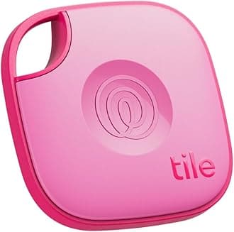 Life360 Tile - Bluetooth Tracker, Keys Finder and Item Locator for Keys, Bags and More. Phone Finder. Both iOS and Android Compatible. 1-Pack (Pink Punch)