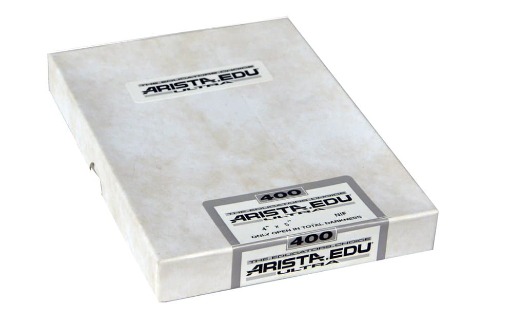AristaEDU Ultra 400 ISO Black & White Film, 4x5, 50 Sheets