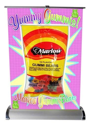 Mini Roll-up Retractable Banner Stand - A3 Size