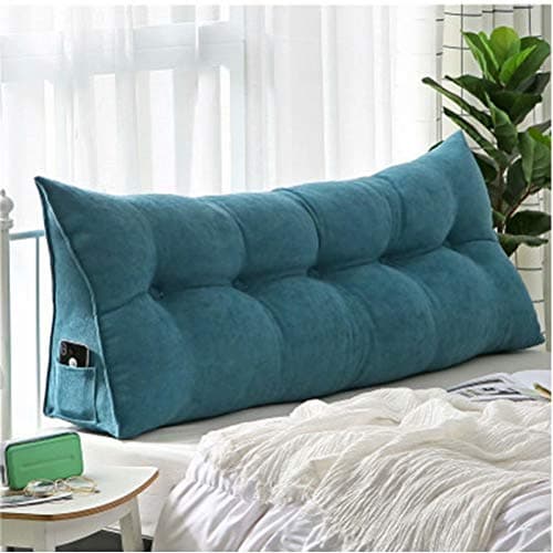 Zone Triangular Wedge Cushion Sofa Bed Large Soft Upholstered Headboard Filled Wedge Cushion Bed Backrest Positioning Support Reading Pillow Office Lumbar Pad with Removable