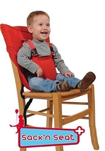 Portable Travel High Chair Booster Baby Seat with Straps Washable Packable Sack (Light Blue)