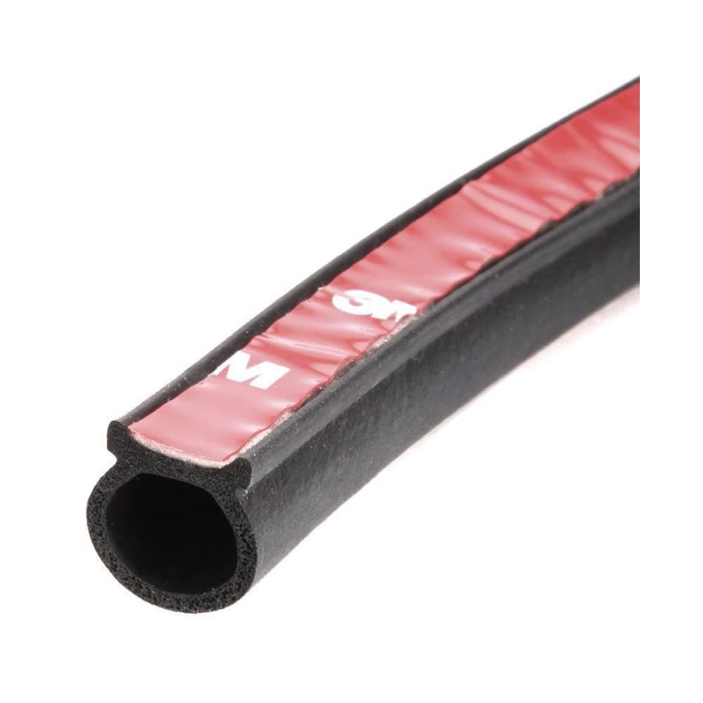 Haichen 4M D-type Self Adhesive Automotive Rubber Seal Strip for Car Door Window Engine Cover Anti-dust Weatherstrip (10 * 10mm)