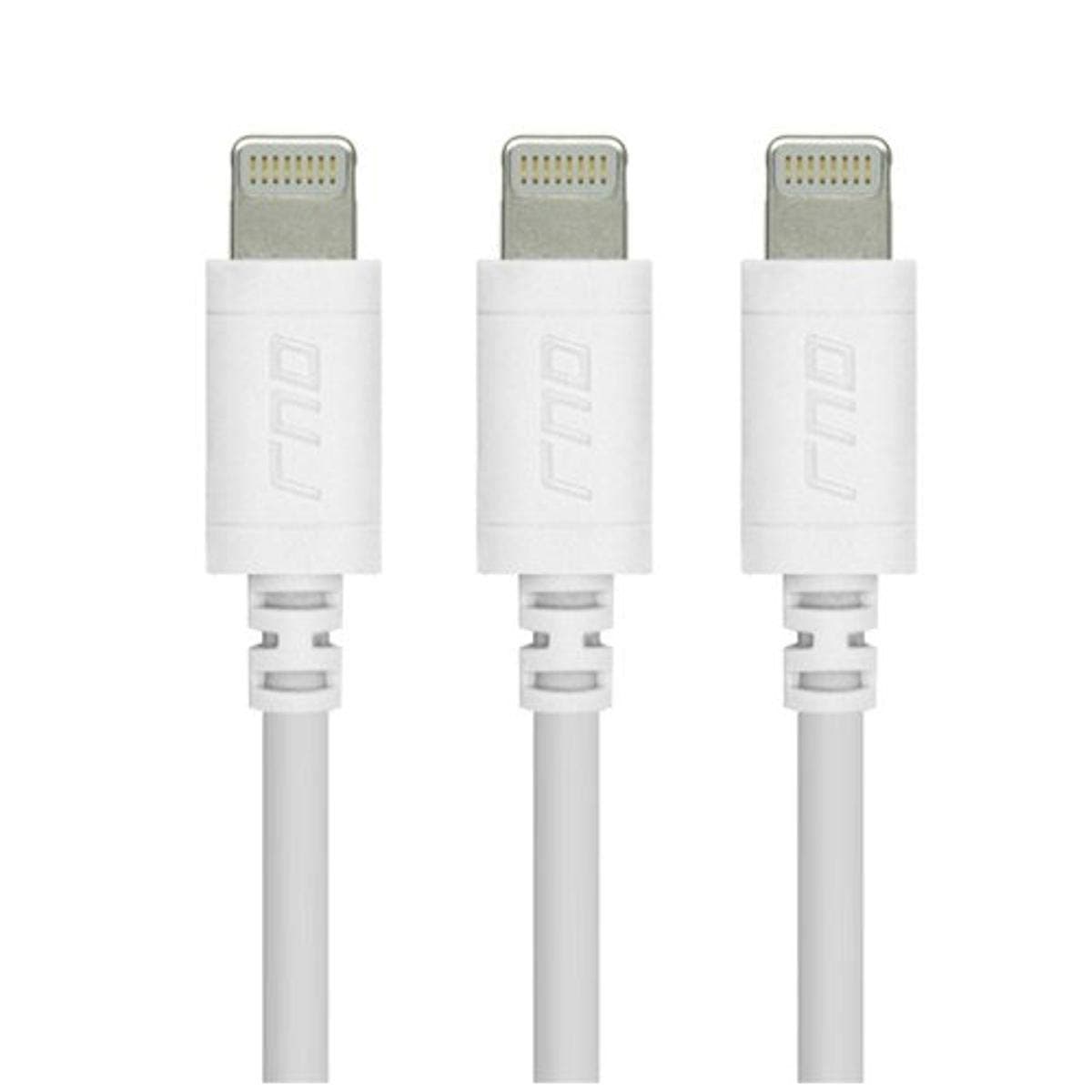 RND Apple Certified Lightning USB 6ft Cable (3-Pack) for iPhone (Xs, XS Max, XR, X, 8, 8 Plus, 7, 7 Plus, 6, 6 Plus, 6S, 6S Plus) iPad (Pro, Air, Mini) and iPod (6 feet/White)