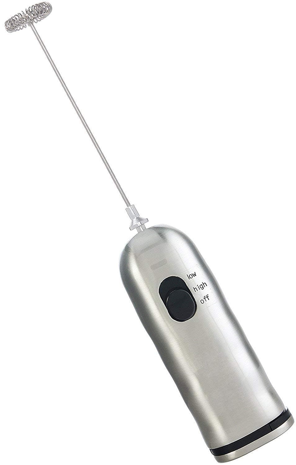 Latte Coffee Foam Maker Dual Speed Powerful Electric Handheld Milk Frother Silver