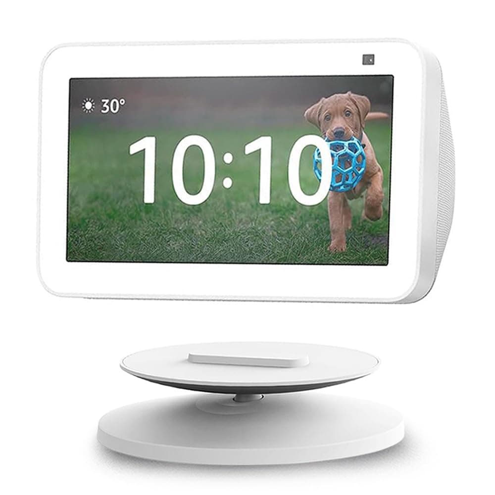 AutoSonic Stand Compatible with Echo Show 5 and 8 (1st Gen and 2nd Gen) Accessories Made for Echo Alexa | Swivel and Tilt | Magnetic Attachment | White
