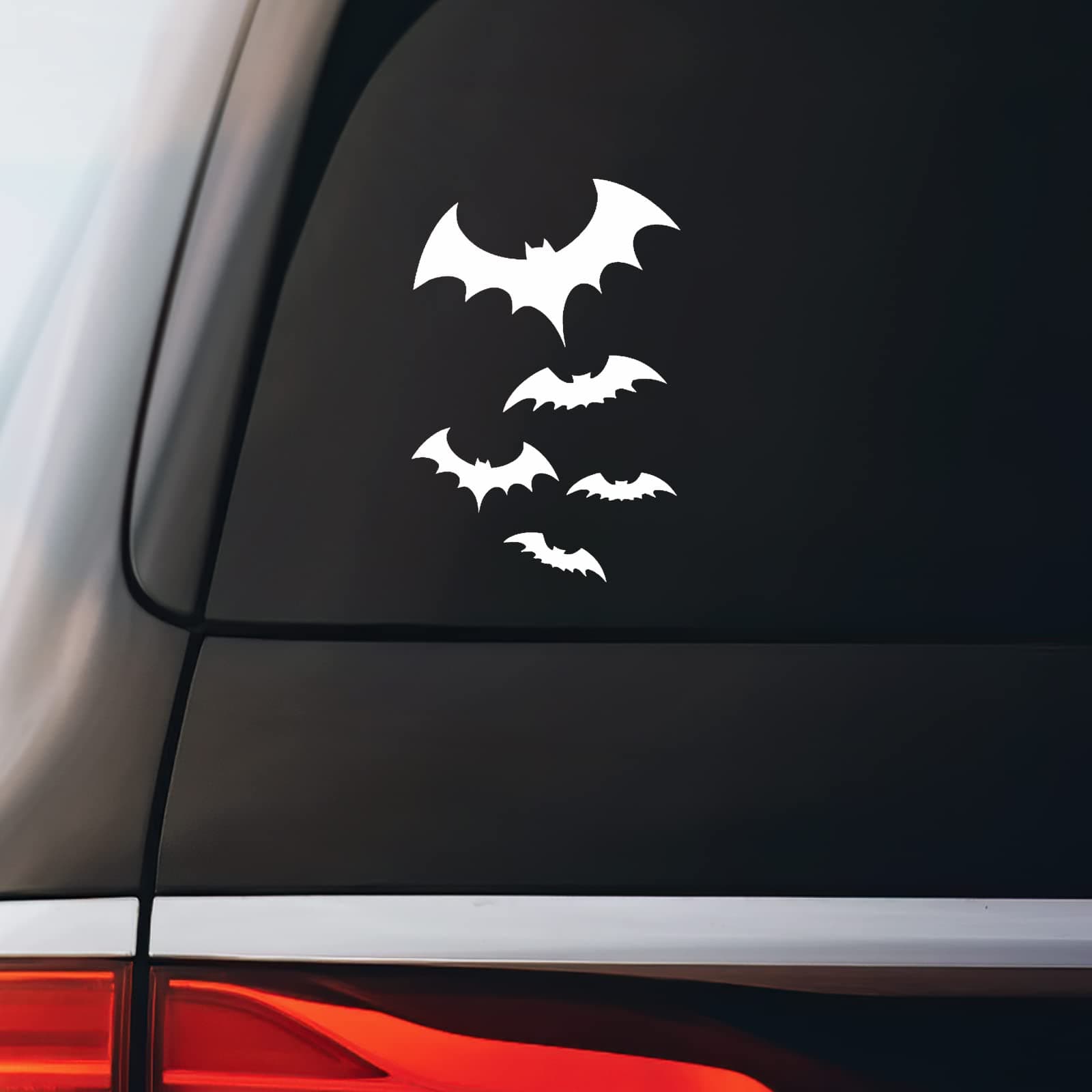 Bats Sticker Decal Notebook Car Laptop 3.75"x5.5" (White)