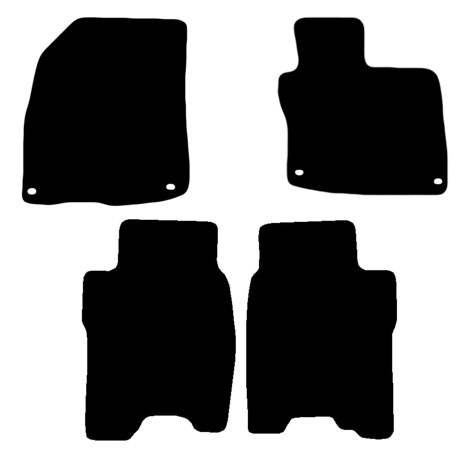 Carsio Carpet Car Mats For Honda Civic 2008 to 2012 4 Piece Set Tailored Fit Floor Mat Complete Accessory Black Custom Fitted - All Weather, Anti-Slip Backing & Black Trim