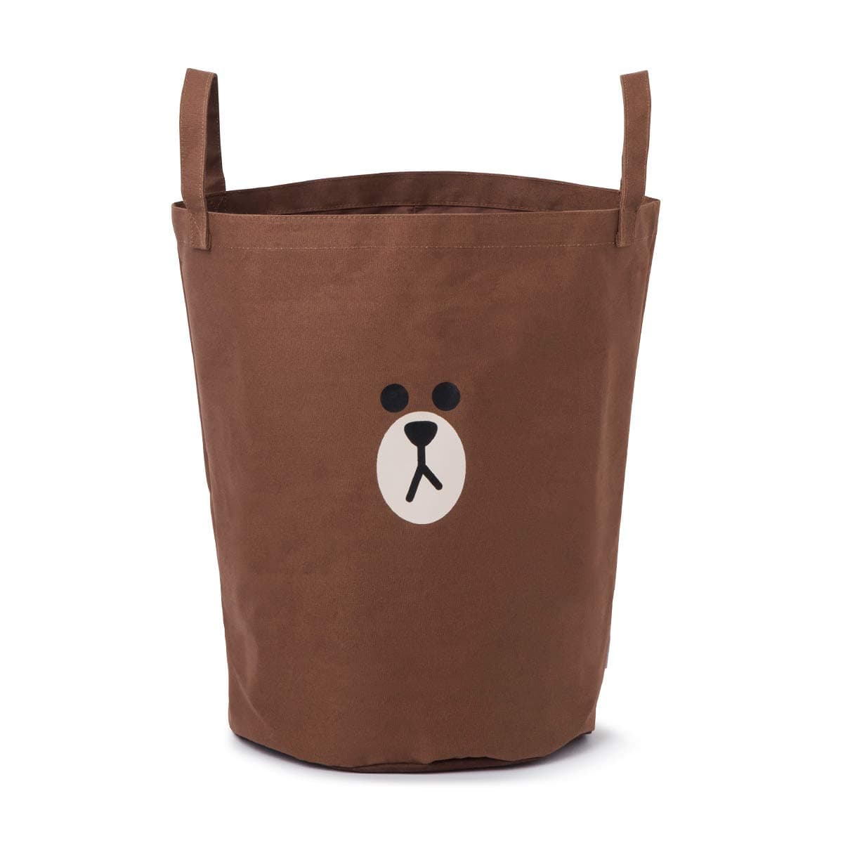 LINE FRIENDS Space Saver Bag - Brown Character Storage Bag with Cover, Brown