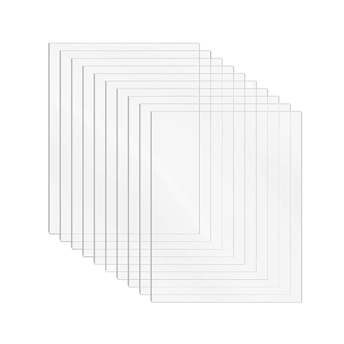 10 Pcs Acrylic Sheet 1mm Clear Acrylic Plastic Sheets for Crafts, 1mm Transparent Acrylic Plastic Sheet for Painting, Picture Frame, Printing etc (15 x 10cm)