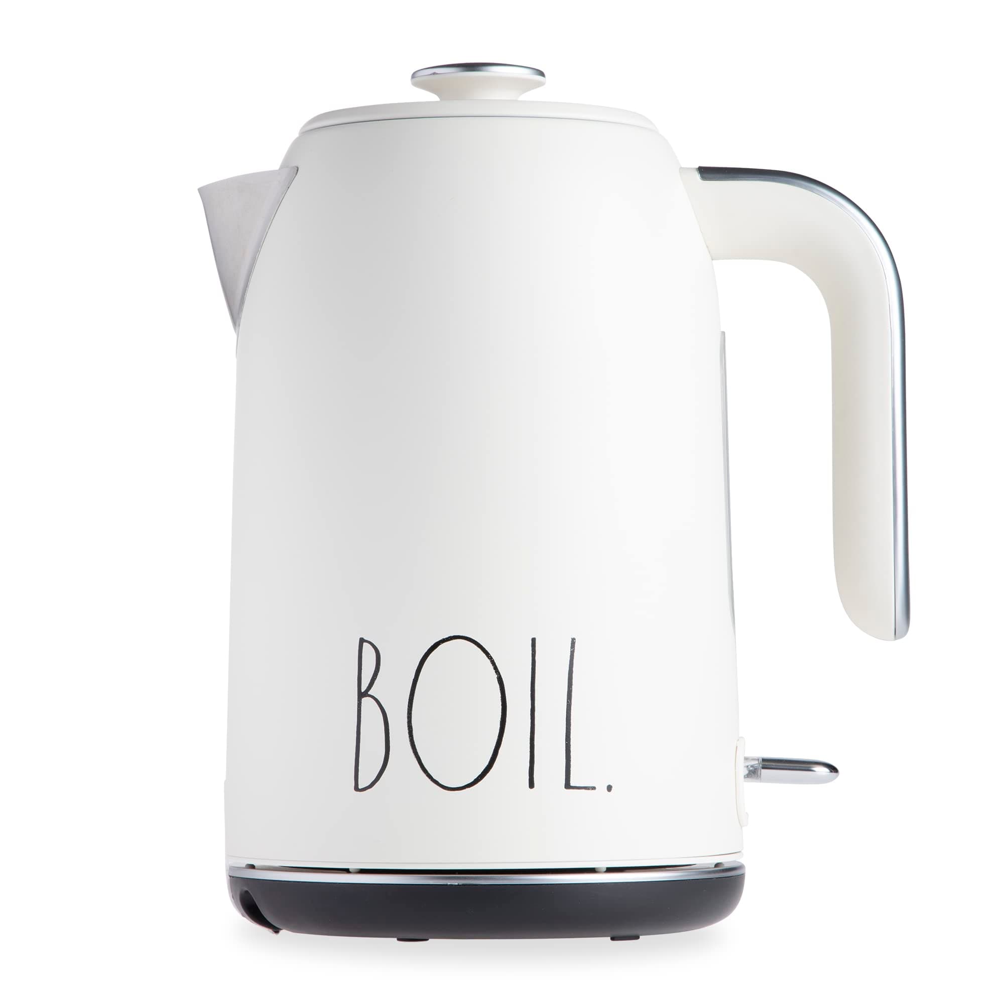 Electric Hot Water Kettle - Stainless Steel Coffee Maker, Tea Kettle, Swivel Base, With Automatic Shut Off Boil-Dry Protection, Easy Pour Pitcher, 1500 Watt Boiling Power, 1.7 Liters, Cream