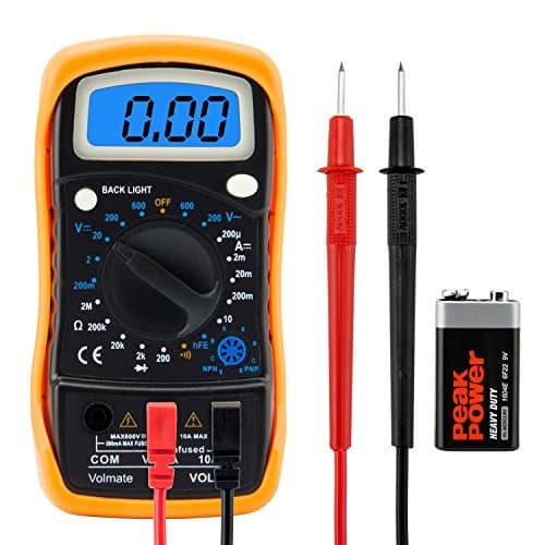Digital Voltmeter Ammeter Ohmmeter Multimeter Volt Ac Dc Tester Meter Us Seller by Volmate