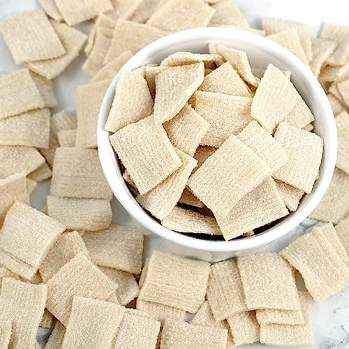 Sour Tutti Frutti Belt Bites, White Gummy Candy, The Hampton Popcorn & Candy Company, 2.2 Pounds, Gummy Belts (White)