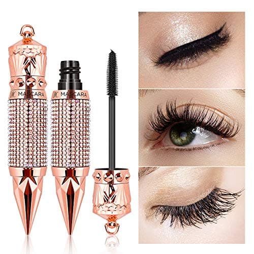 4D Silk Fiber Lash Mascara ,Thicker and Longer, Voluminous Eyelashes,Natural Waterproof Smudge-Proof, No Clumping, No Smudging,Adds Length, Depth and Glamour Effortlessly(Black)