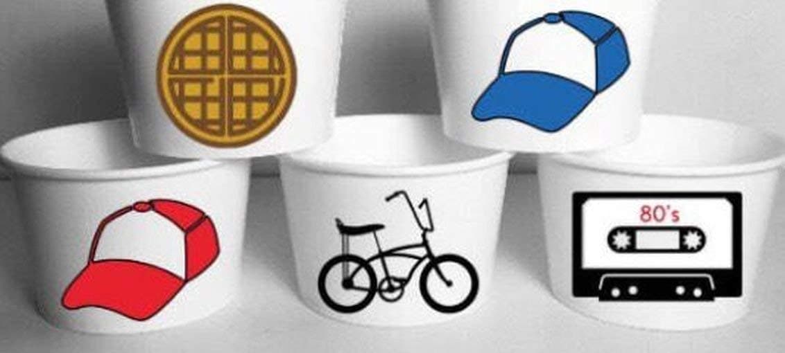 Stranger Themed Party Snack Cups Set of 12