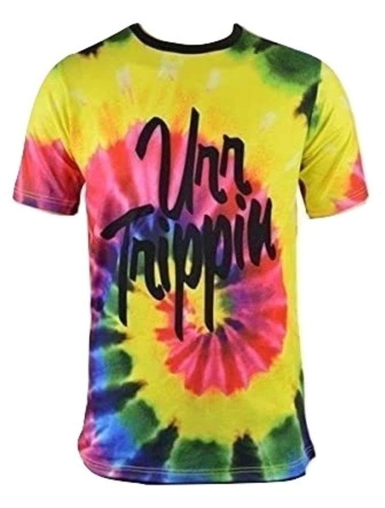 Funny Festival Hippy Rave Drug Tie Dye Custom Rare Value Men or Women T-Shirt (M) Yellow