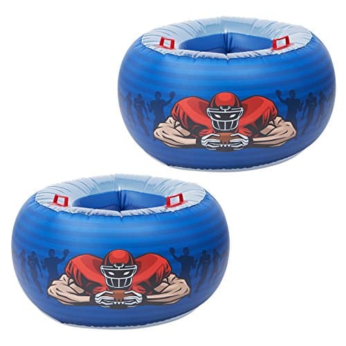 MD Sports Giant Inflatable Football Body Bumper Bopper Set - XL Wearable Sumo Bopper & Knocker for Play and Rough Housing - Blow Up Buddy Body Bubble Set for 2 - Bbop Ball Bumper for Adults, Kids